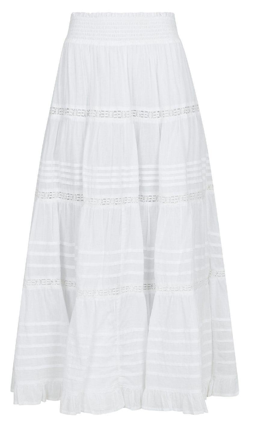 Neo Noir Nederdel - Felicia S Voile - White